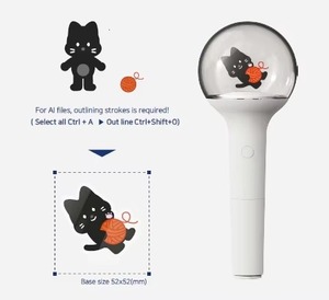 Personalized Printed ABS/PC <b>LED</b> Light Stick 91x91x236mm for Concert Party Festival Wedding Event Fans Cheering 4 hour Lifespan - Product Image 2