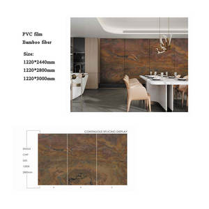 Panneau décoratif intérieur moderne classique en charbon de bambou, feuille de PVC enduite, matériau co-extrudé, étanche pour usage domestique - Product Image 2