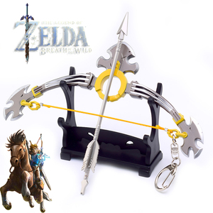 Achat en gros de la légende de <span class=keywords><strong>Zelda</strong></span> Link maître épée bête dieu arc 15CM métal modèle jouet enfants cadeau pendentif porte-clés - Product Image 1