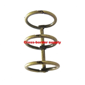 <b>A5</b> 3 <b>Ring</b> <b>Binder</b> Clip Desk Calendar <b>Ring</b> Bronze File Folder for Notebook - Product Image 1