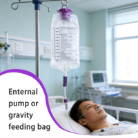 Nouvel ensemble de pompe et de poche de perfusion par gravité pour alimentation entérale médicale 1000ml/1200ml certifié CE
