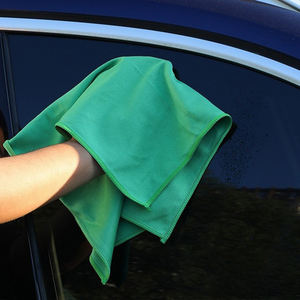 Paño <span class=keywords><strong>de</strong></span> Microfibra para Limpieza <span class=keywords><strong>de</strong></span> Vidrios <span class=keywords><strong>de</strong></span> Automóviles, Diseño Delgado <span class=keywords><strong>de</strong></span> 300 g/m², 40*40 cm, Color Verde, con Logotipo Personalizado - Product Image 1