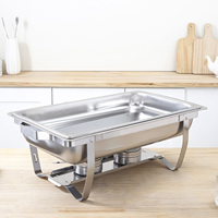 Réchaud de buffet multifonction en acier inoxydable pour gaz, ensemble de chauffe-plats détachable pour restaurant
