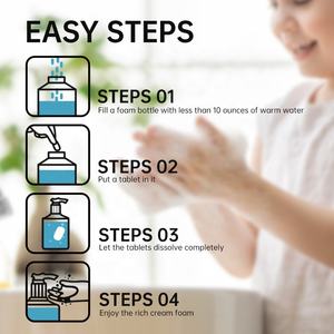 Gloway maßgeschneiderte formulierte sofortige Hygiene antibakterielle Handwaschtablette Schaum-Handseife Nachfüll-Tabletten - Product Image 5