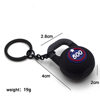 Porte-clés 3D en caoutchouc pour équipement de sport et fitness, avec motifs de disques de musculation, haltères, barres d'haltères et kettlebells, Prêt à expédier