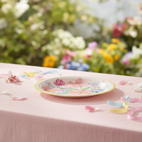 Assiettes en papier jetables de luxe, écologiques, estampées à la feuille d'or, personnalisables pour mariages, fêtes élégantes et service de dîner