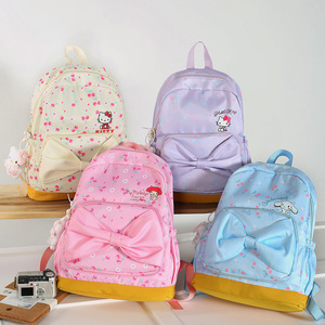 Nouveau sac à dos de voyage coréen, motif dessin animé, antivol, imperméable, mignon avec nœud, grande capacité, style <span class=keywords><strong>campus</strong></span>, pour filles, primaire et secondaire - Product Image 4