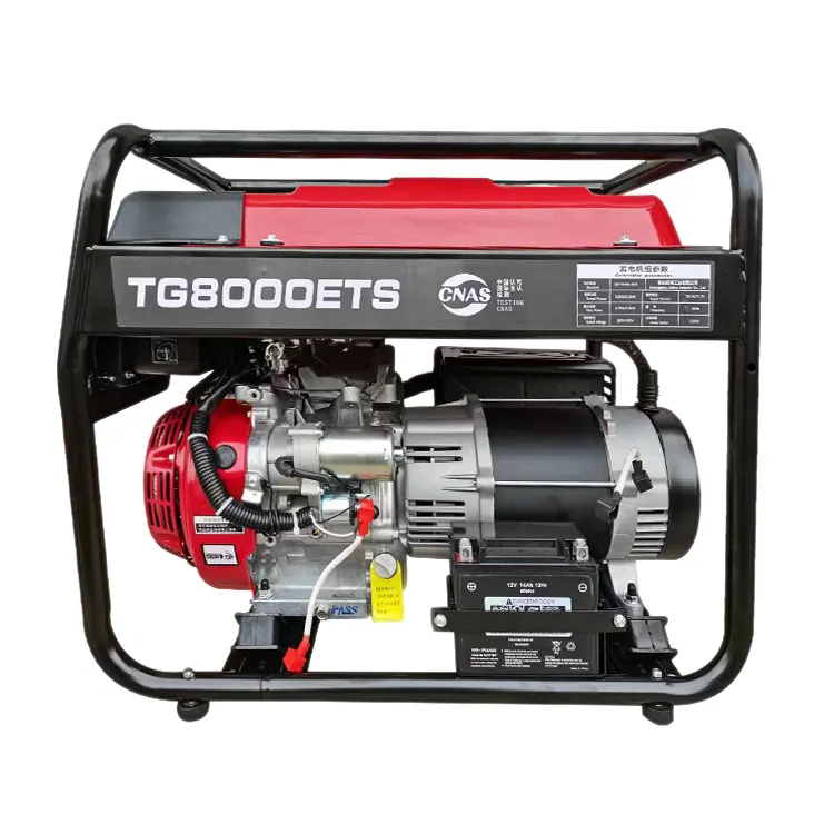 TG8000ETS 6.0KW 6.5kW Single Phase Electric Starter Gasoline Generator AC single phase induction generator