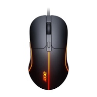 Mouse game kantor ergonomis, Laptop Tablet PC komputer kabel 3200DPI lampu RGB warna-warni lampu ergonomis klik diam untuk rumah pintar