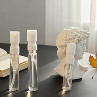 Mini flacon d'échantillon de parfum avec carte personnalisée, vaporisateur fin en verre, atomiseur de parfum portable