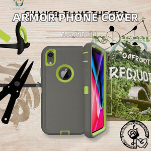 Coque de téléphone en TPU Armor Defender de haute qualité pour <span class=keywords><strong>iPhone</strong></span> X XR <span class=keywords><strong>XS</strong></span> 6 7 8 Plus SE avec clip de <span class=keywords><strong>ceinture</strong></span> à trou de Logo vente chaude - Product Image 2