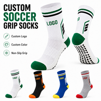 Chaussettes de football professionnelles pour hommes, respirantes, anti-humidité, antidérapantes, avec coussinets et grip, chaussettes de sport à base de tissu éponge