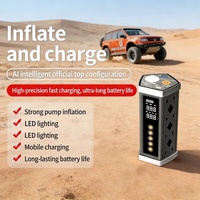 Nouveau Compresseur d'Air Portable 12V 8000mAh ABS pour Pneus avec Manomètre Numérique et Pince Intelligente pour Voiture, Moniteur de Pression des Pneus