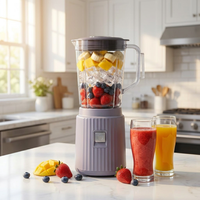 Elektrische blender, krachtige keukenblender, stille werking, handmatige bediening, voedselmixer, sapcentrifuge voor keuken, hotel en buitengebruik