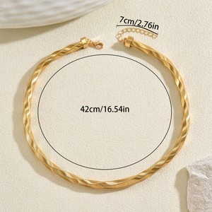 European American Style Geometric <b>Ring</b> <b>Necklace</b> Zinc Alloy Clavicle Chain Party Daily Wear Fashion Choker XL6004 - Product Image 4
