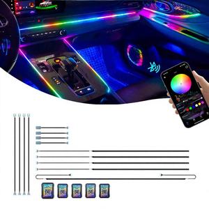 Éclairage d'ambiance intérieur universel RGB 64 couleurs, haute qualité, 12V 3-5W, projecteur LED pour voiture, bande lumineuse, lumière d'ambiance - Product Image 3