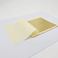 Feuilles d'or pur comestibles 24 carats 8*8CM pour la décoration de pâtisseries, gâteaux et aliments