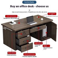 Escritorio de Oficina Modular Contemporáneo de Lujo, Extensible de 2 a 8 Plazas, Estación de Trabajo Compartida, Muebles Modernos de Madera para el Hogar