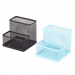 Pen Holder Mesh Desk Organizer <b>Office</b> Supplies Caddy with Pencil Holder and Storage Baskets for Desk Accessories - Product Image 1
