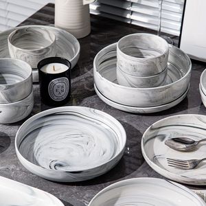 Manufacturer Wholesale Customizable Grey Stoneware Dinnerware <b>Set</b> Modern Minimalist Nordic Style Eco-Friendly Oven Safe - Product Image 6