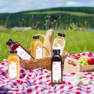 Botella de Plástico PET Cuadrada Vacía de 250ml, 350ml, 500ml con Tapa, para Jugo, Bebidas, Té, Refrescos, con Impresión de Logotipo Personalizado - Product Image 3