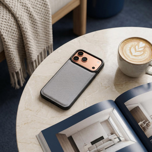 Custodia per cellulare 3D in cartone con croce in rilievo, in pelle vegana PU Saffiano, con logo impresso per iPhone 17 Pro <span class=keywords><strong>Max</strong></span> - Product Image 3