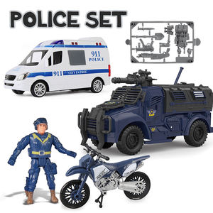 Voiture de police en plastique moto ensemble jouet pistolet de police jouets pour enfants avec policier homme jouet - Product Image 1