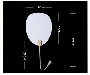 Nouveau Style plusieurs formes Sublimation personnalisé rond papier main ventilateur <span class=keywords><strong>chinois</strong></span> ventilateur bricolage blanc main ventilateur - Product Image 6