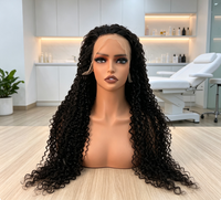 Perruque Lace Front HD Transparente 13x4 Cheveux Humains Bouclés Profonds Noir Naturel Pré-Pluckée avec Baby Hair Perruques Bouclées en Dentelle pour Femmes Noires