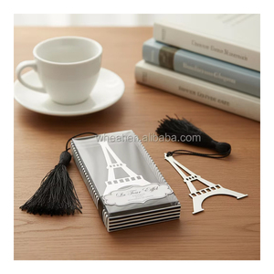 Segnalibro <span class=keywords><strong>Torre</strong></span> <span class=keywords><strong>Eiffel</strong></span> in Acciaio Inossidabile Lucido Personalizzabile con Logo, Collezione 'Da <span class=keywords><strong>Parigi</strong></span> con Amore', per Regalo - Product Image 2