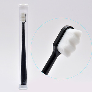 Cepillo de dientes cilíndrico de cabeza pequeña con cerdas ultrafinas y suaves para adultos, hombres y mujeres, uso doméstico, cerdas de nailon, paquete individual - Product Image 1