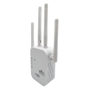 2.4G+5.8G Dual WiFi Repeater <b>Camera</b> 1200Mbps Dual Band Wireless Extender with 4 Antennas White Plastic Body - Product Image 2