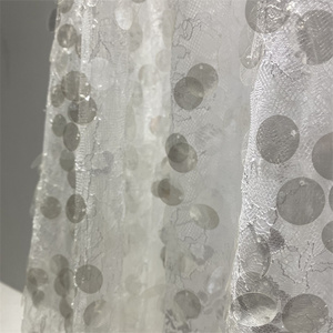 Tela de Vestido para Niñas, Nueva, Moderna, Lisa, Elástica, de Punto, Ligera, <span class=keywords><strong>Transparente</strong></span>, con Lentejuelas, de Poliéster, Certificada por OEKO-TEX - Product Image 3