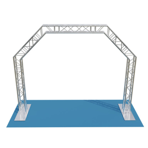 Support d'affichage portable à double couche en aluminium et acier F34, structure en treillis, stand publicitaire, tube principal d'angle 90, 50*2mm - Product Image 1