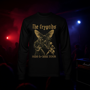 T-shirt à manches longues The Cryptids Hide Seek Tour Band Design Grunge Metal Rock Style Unisex Crew Neck Adult - Product Image 3