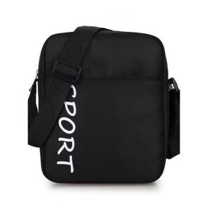 Bolso Bandolera Negro para Hombre, Estilo Casual Deportivo, de Nailon, con Logotipo Personalizado - Product Image 1
