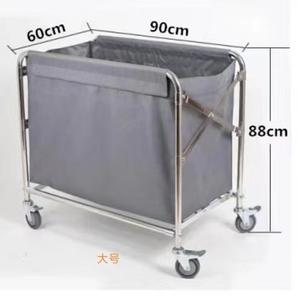 Chariot se pliant commercial de grande taille de chariot à linge de nettoyage d'hôtel - Product Image 6