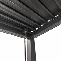 Pergola moderne d'extérieur Chalen à prix d'usine, structure en aluminium 3x4x2.5m, auvent à lames orientables manuel en acier, mobilier de jardin