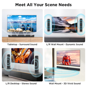 <span class=keywords><strong>Barra</strong></span> <span class=keywords><strong>de</strong></span> <span class=keywords><strong>sonido</strong></span> <span class=keywords><strong>de</strong></span> 100W para Smart TV 2 en 1 desmontable Home Theater Surround Sound ARC/Optical/AUX/USB conexiones para TV/PC/proyector - Product Image 4