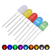 Diode LED ovale 546, 5 mm, verte/rouge, 0,06 W, 5 V, à montage traversant, super luminosité, durée de vie de 50 000 heures
