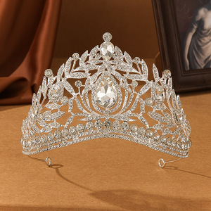 Corona para Concurso de Belleza, Adorno Decorativo para el Cabello con Cristales de Aleación y Diamantes de Imitación, Corona de Boda, Corona de <span class=keywords><strong>Miss</strong></span> Universo para Mujer - Product Image 1