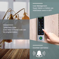 Sistema de Control de Acceso a Puertas con Huella Dactilar Biométrica Wifi para Android e IOS, Software Tuya, Llave Táctil, Tarjeta IC&ID, NFC