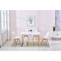 Chaises modernes pour salon, café, salle de lecture, salle d'attente, réception, chaise en plastique avec pieds en bois, chaise de salon pour la maison, chambre à coucher
