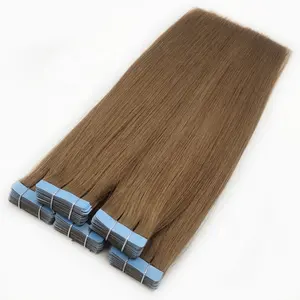 Wholesale The Best Quality European Virgin Hair Vendors Tape Ins Extensions Raw Hair Double Drawn Tape In Extens