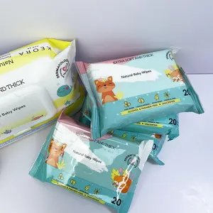 Lingettes humides jetables Gentle Eco Baby Nettoyage Soin doux 80PCS Sacs OEM Lingettes GSM