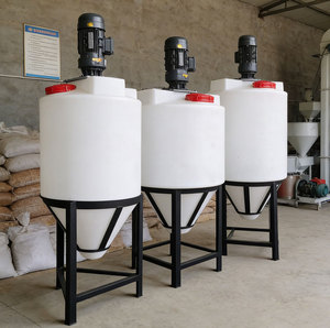 Serbatoio Conico in Polietilene Alimentare ad Alte Prestazioni da 500L con Motore AC e Dispersore per Miscelazione di Liquidi Chimici - Product Image 3
