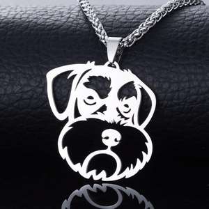 Collar con Colgante de Perro Schnauzer en Miniatura de Acero Inoxidable, Accesorio de Moda para Perros y sus Dueños, China - Product Image 3