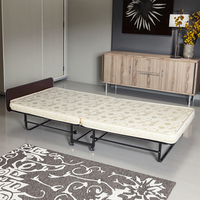 Ventes directes d'usine Grande remise Lit pliant d'hôtel de luxe Matelas à ressorts amovible en métal moderne pour appartement et chambre à coucher