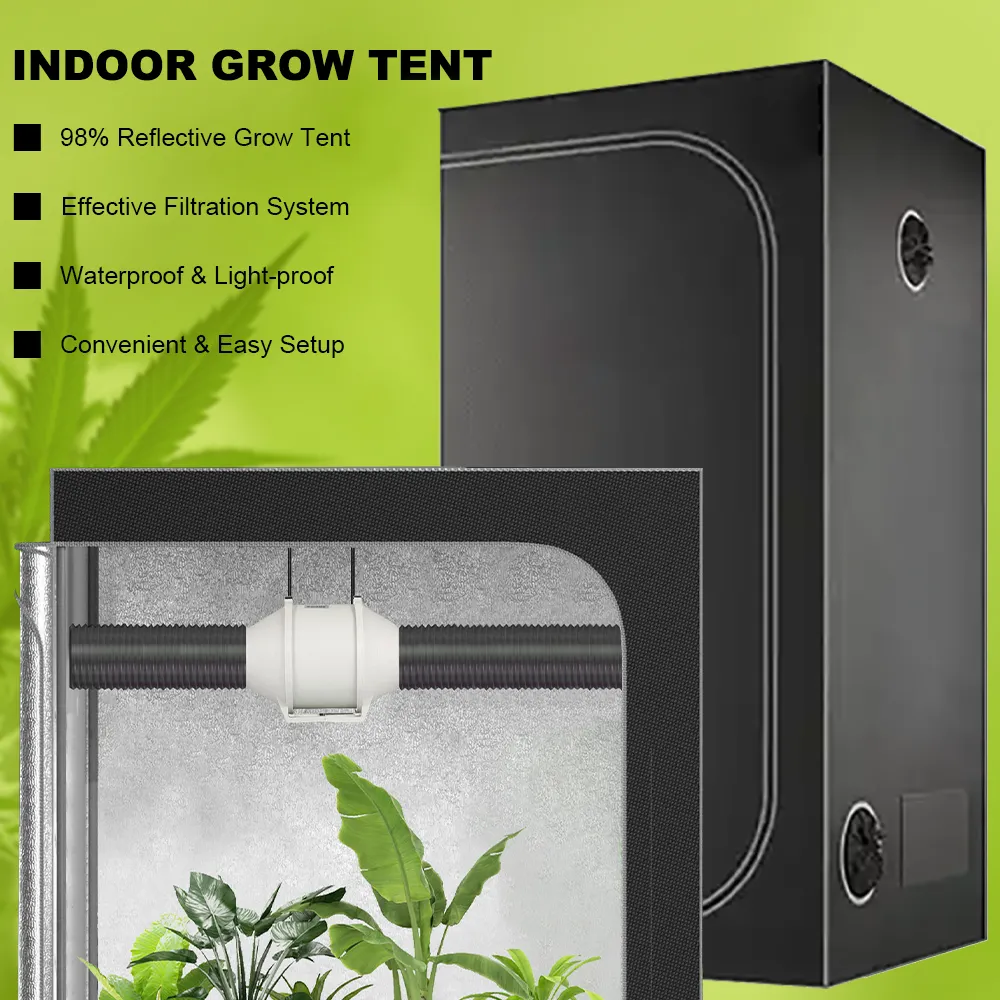 600w élèvent la lumière 5x5 hydroponique 120*120*200cm culture de plantes d'intérieur 600D tuyau de fer plantation boîte tente Kit