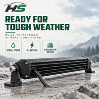 Barre lumineuse LED HSSH améliorée de 30 pouces 150W à une rangée avec rétroéclairage RGB, faisceau de conduite tout-terrain pour camion 4x4